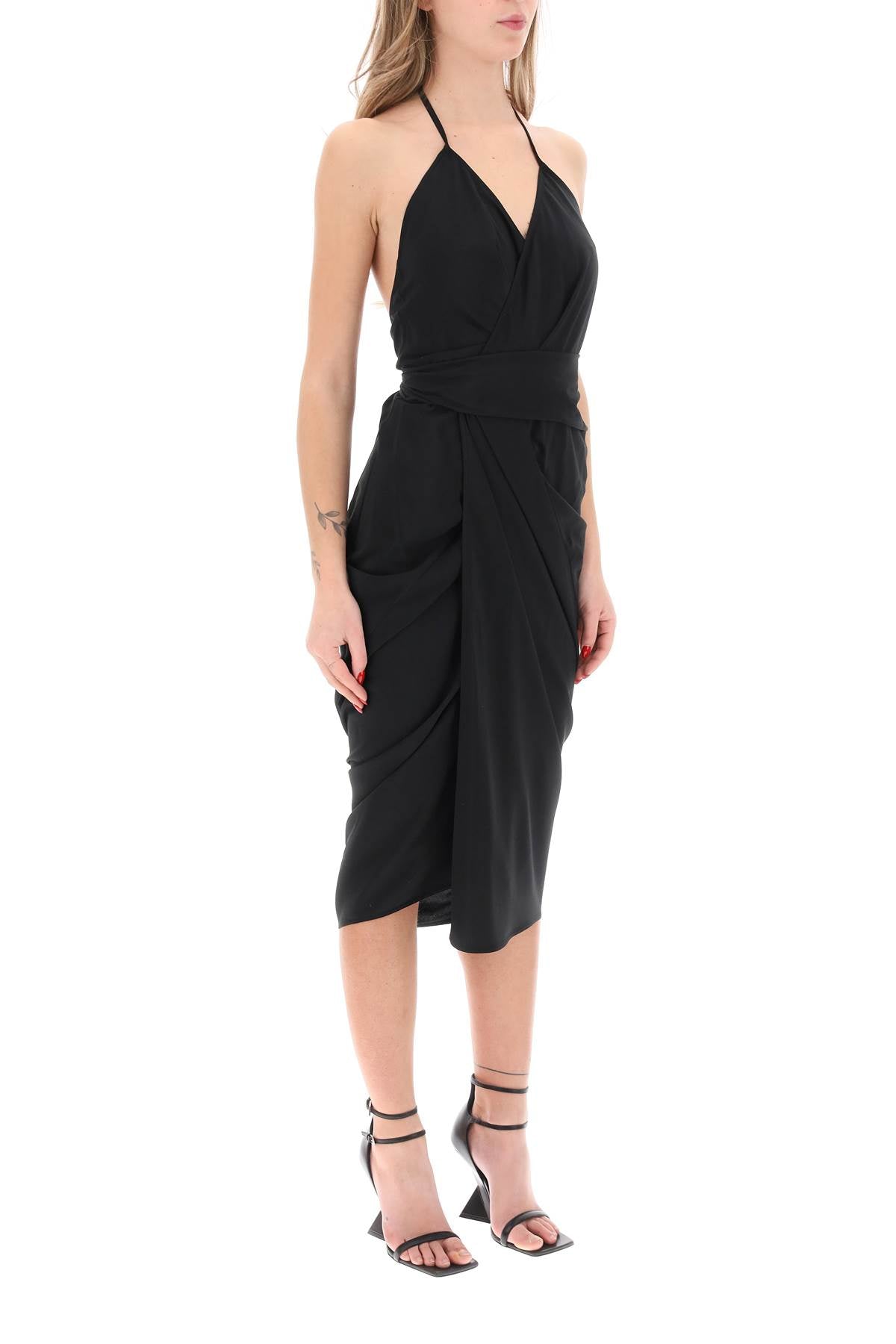 Rick Owens Midi Wrap Dress-Rick Owens-40-Urbanheer