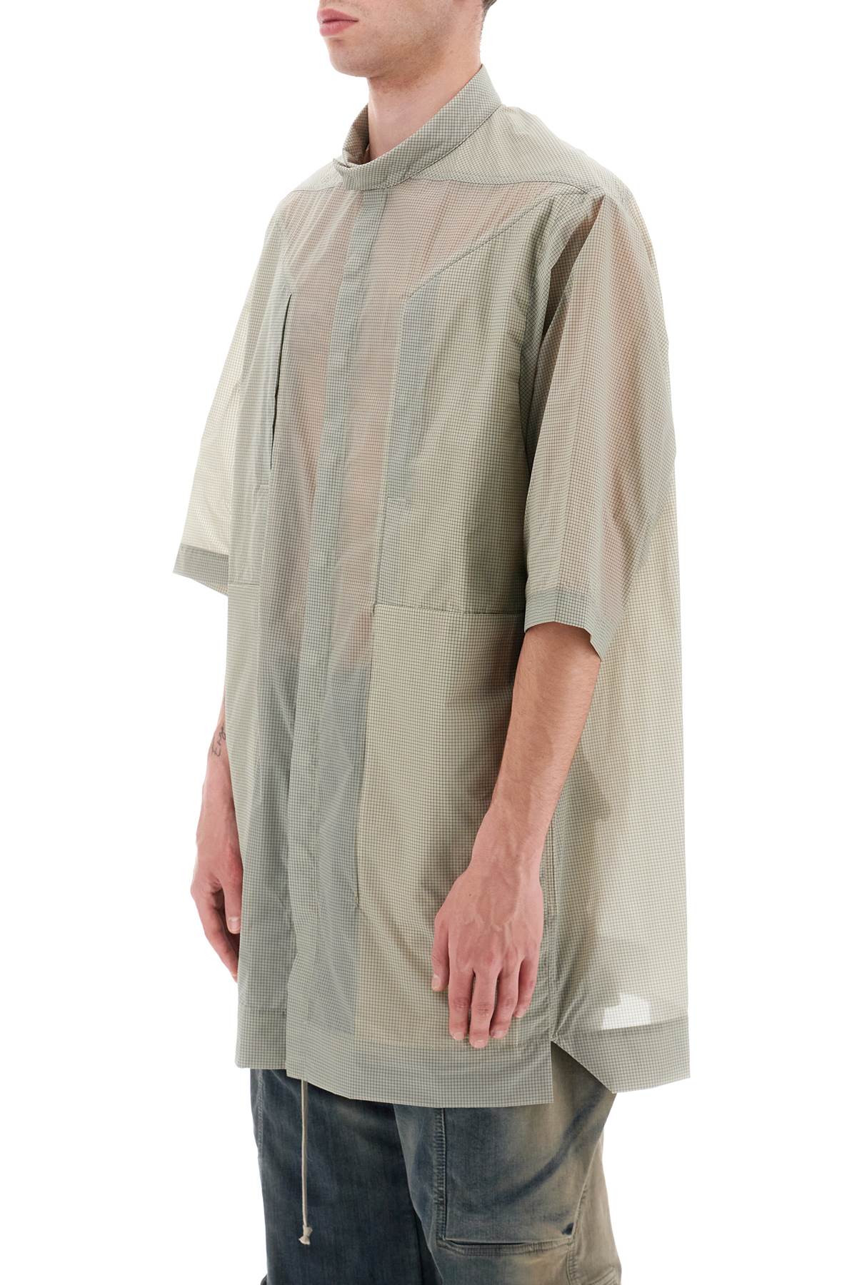 Rick Owens Overshirt In Semi-Sheer Ripstop-Rick Owens-48-Urbanheer