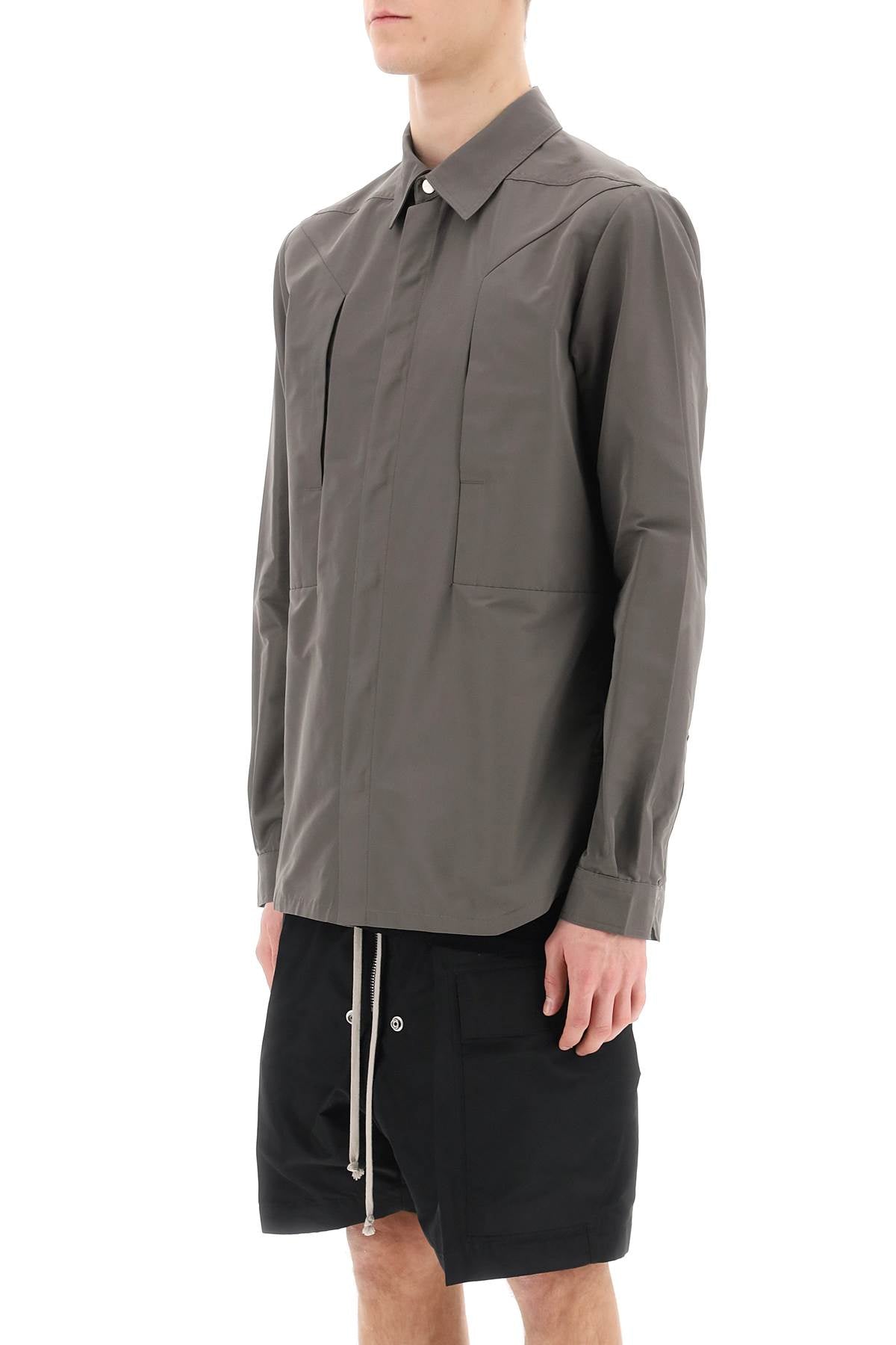Rick Owens Faille Overshirt With Fog Pockets-Rick Owens-50-Urbanheer