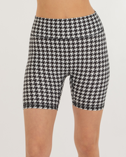 Hybrid Fleece Biker Shorts High Waist 6"-Clothing - Women-rebody-White/Black-XS-Urbanheer