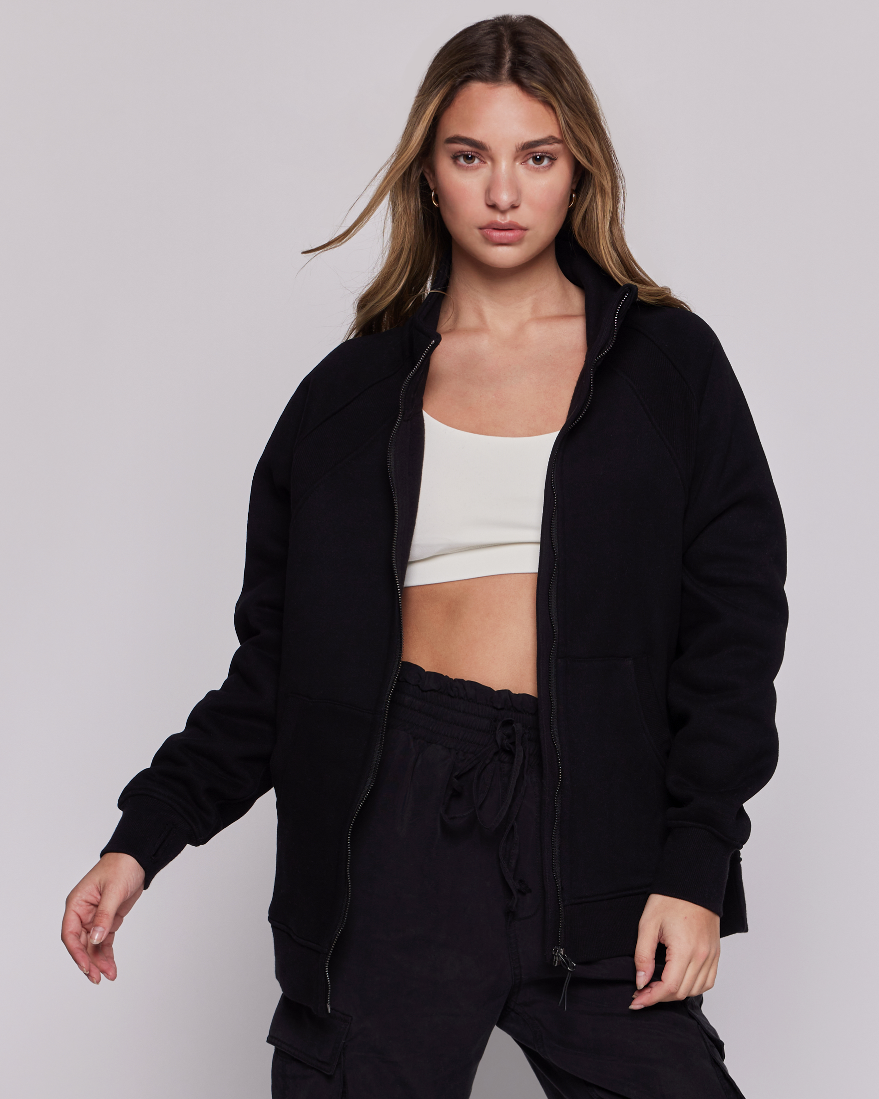 Effortless Fleece Oversized Jacket-rebody-Smoke-XS/S-Urbanheer