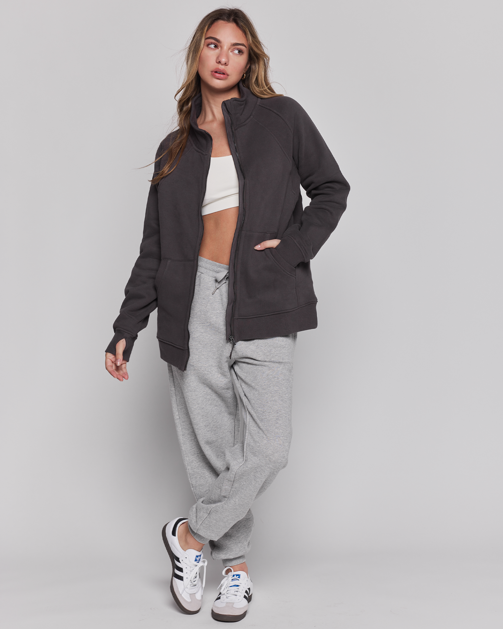 Effortless Fleece Oversized Jacket-rebody-Smoke-XS/S-Urbanheer