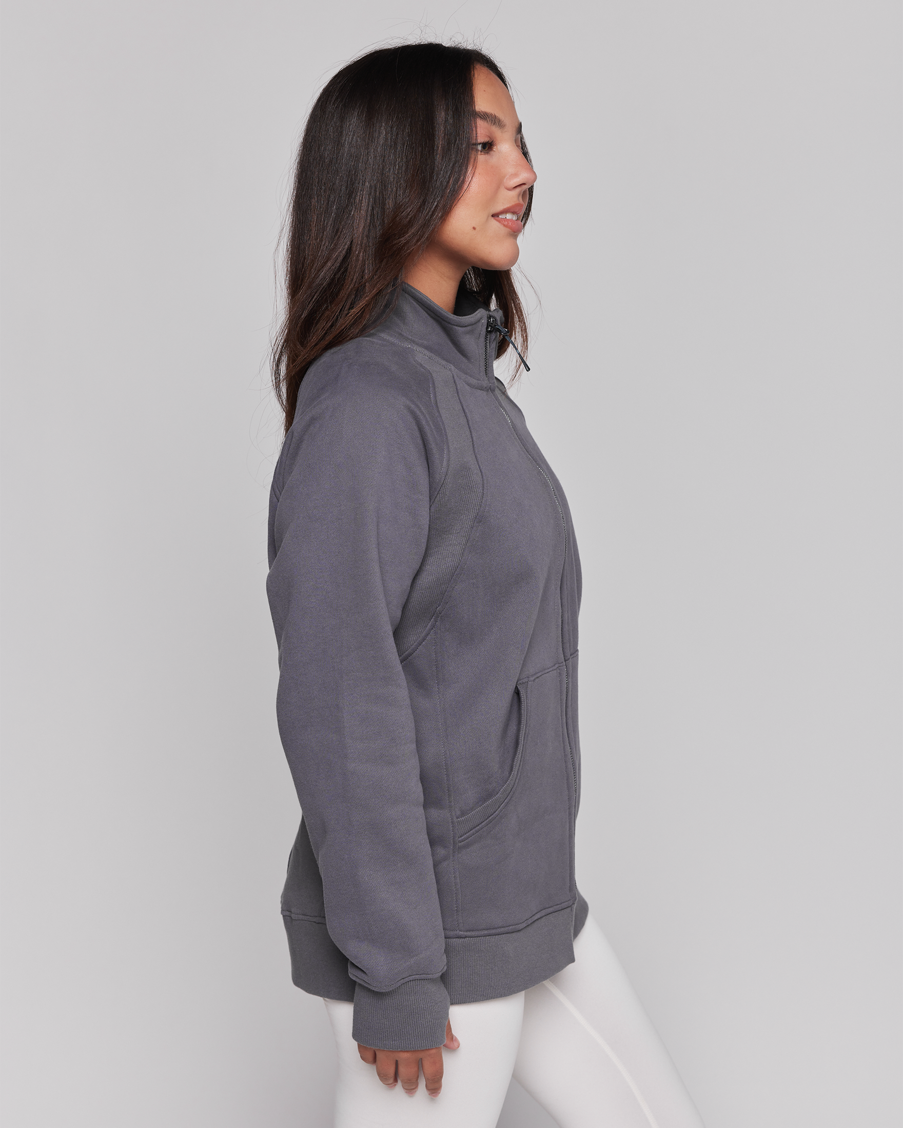 Effortless Fleece Oversized Jacket-rebody-Smoke-XS/S-Urbanheer