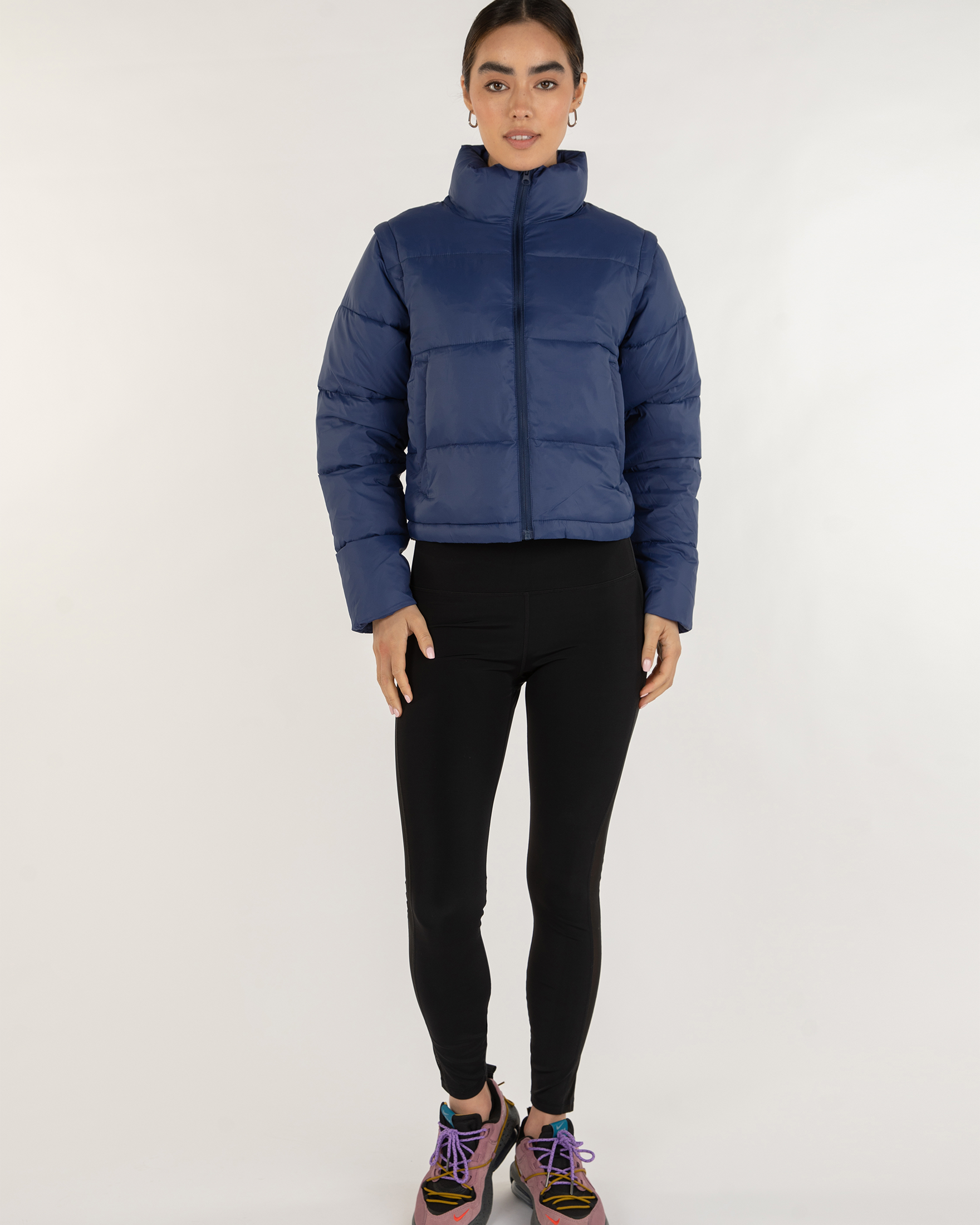 On The Go Puffer Convertible Jacket Vest-rebody-Electric Blue-XS-Urbanheer