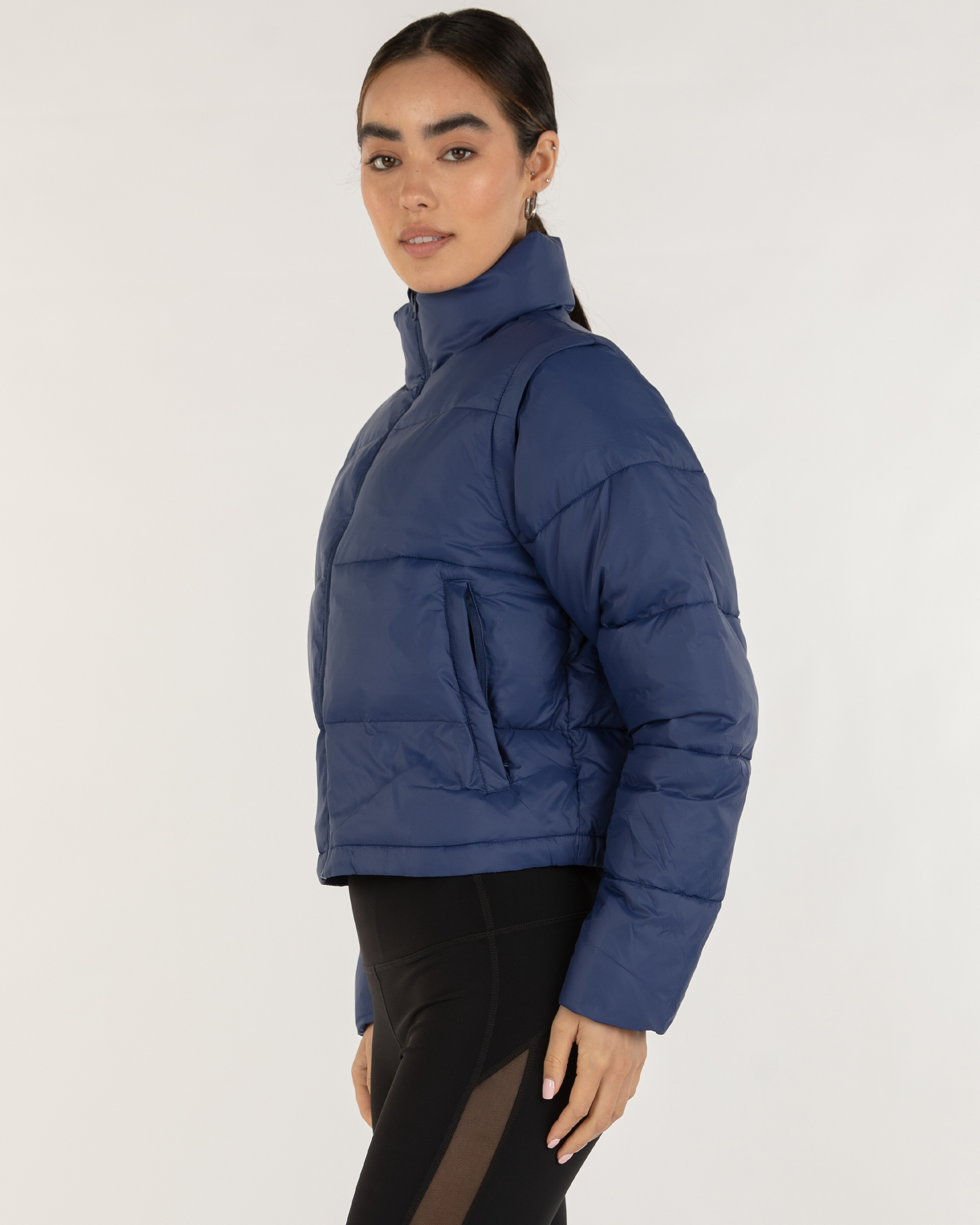 On The Go Puffer Convertible Jacket Vest-rebody-Electric Blue-XS-Urbanheer