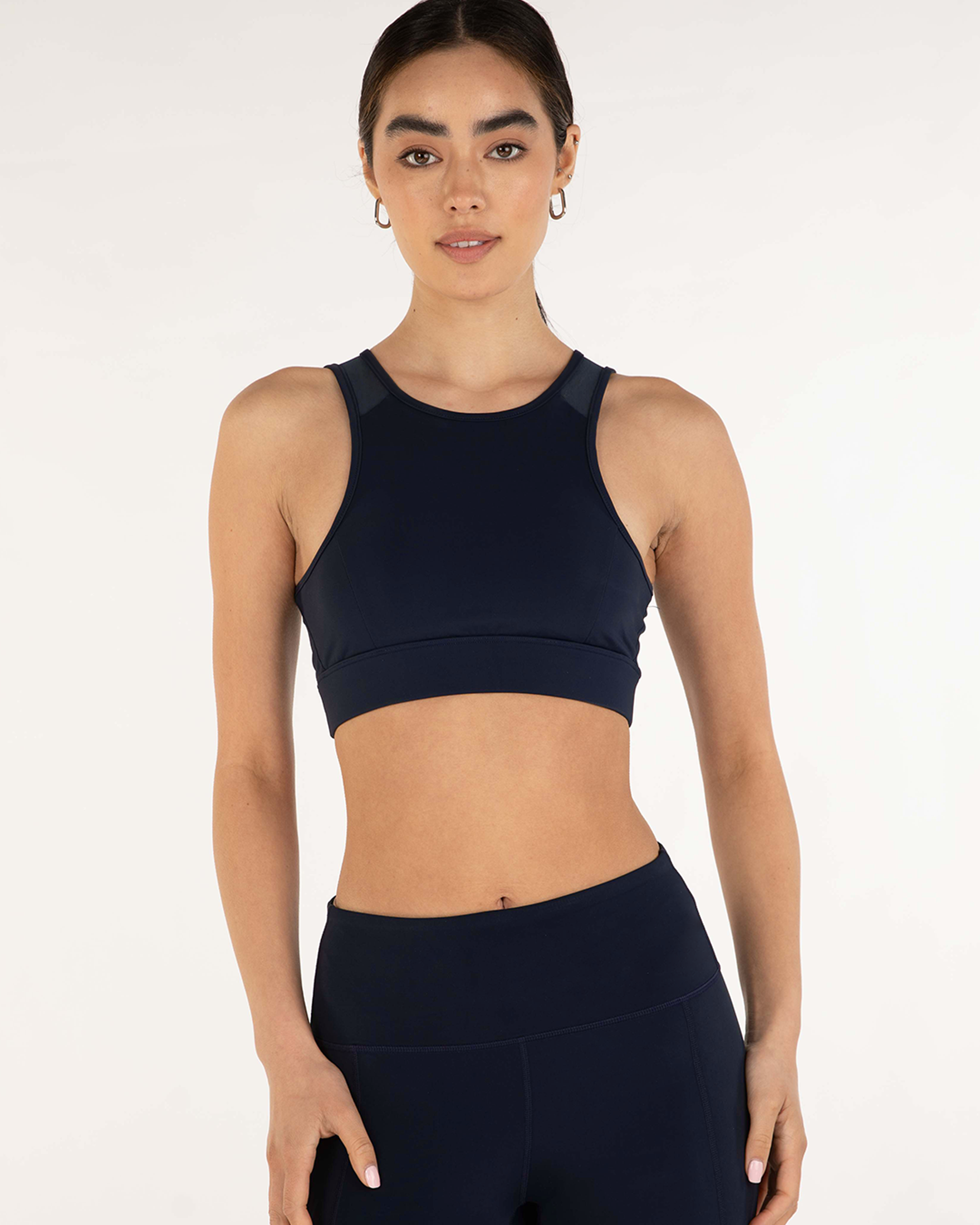 Venti Mesh Longline Silkiflex™ Longline Bra-rebody-Midnight Black-XS-Urbanheer