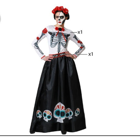 Costume Skeleton Mexican Multicolour-0