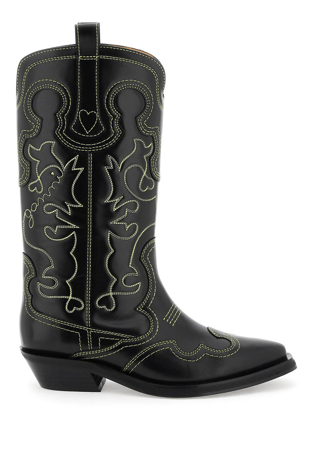 Ganni embroidered western boots-Ganni-Urbanheer