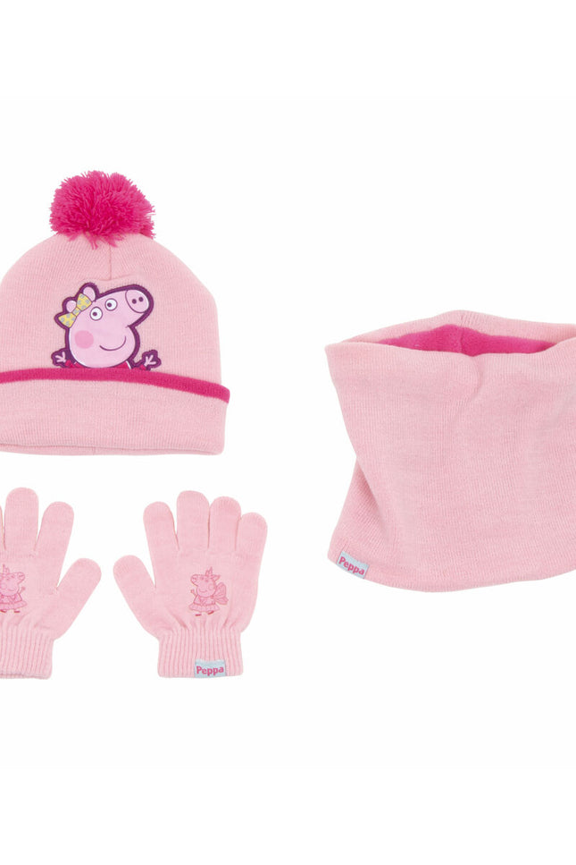 Hat, Gloves And Neck Warmer Peppa Pig Cosy Corner Pink-Peppa Pig-Urbanheer