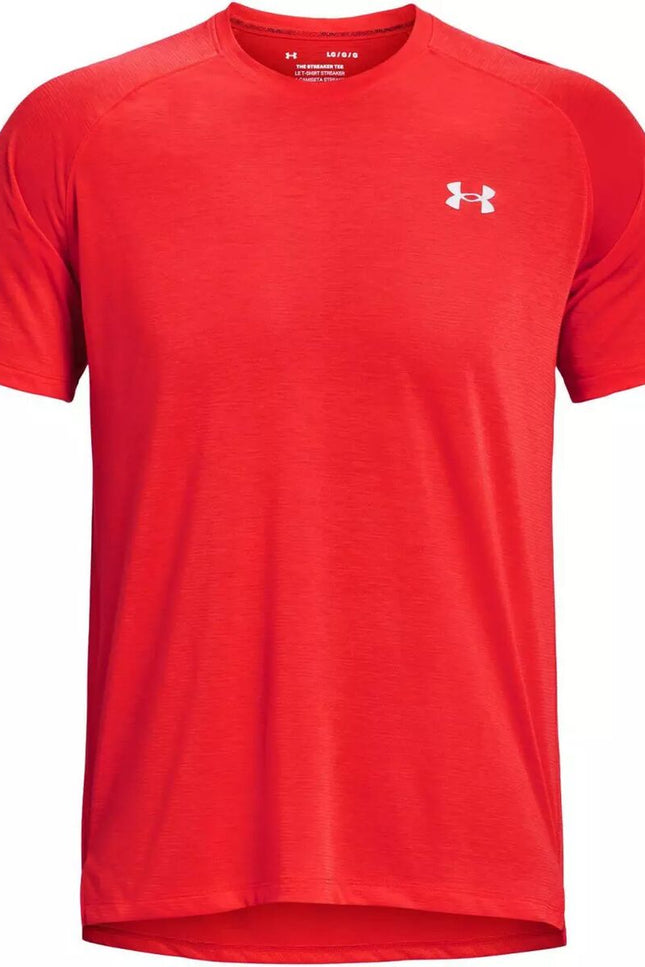 Men’s Short Sleeve T-Shirt Under Armour Streaker Red-Clothing - Men-Under Armour-Urbanheer