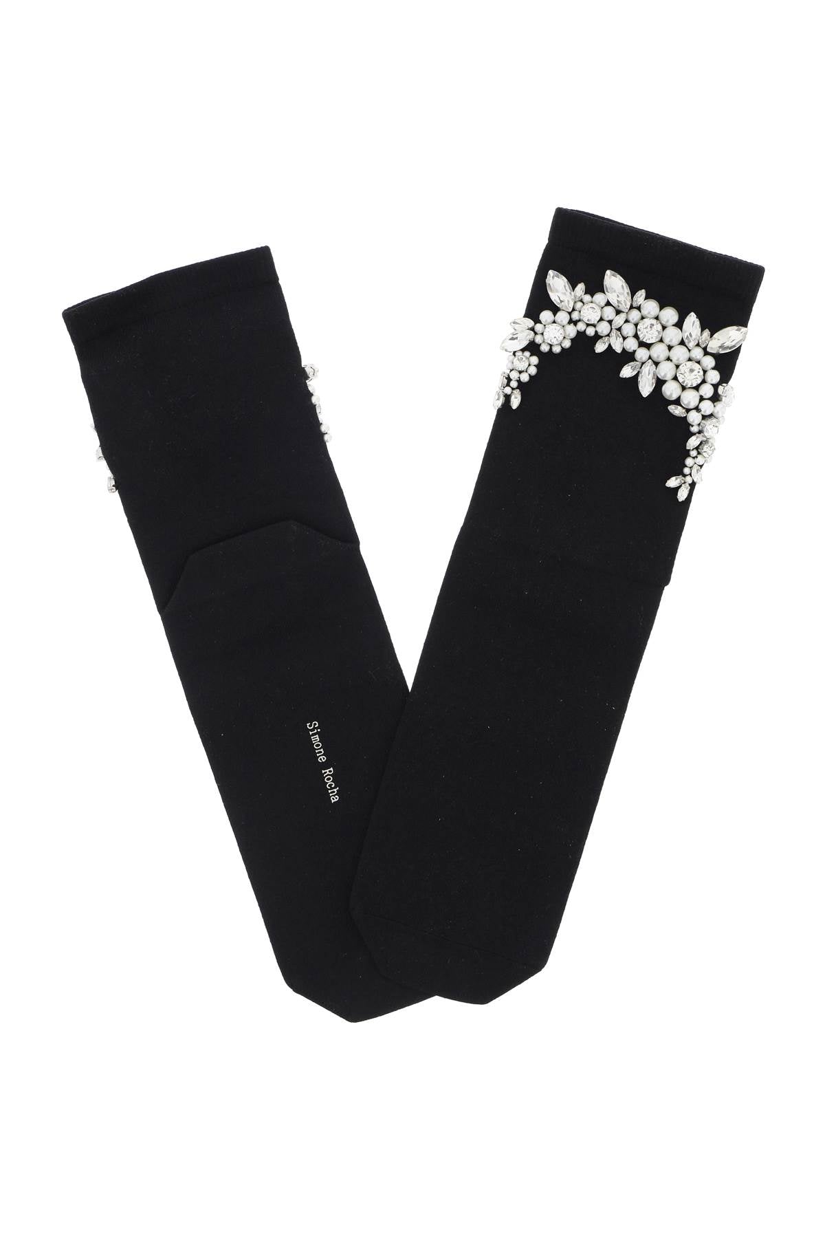 Simone rocha socks with pearls and crystals-Simone Rocha-Urbanheer