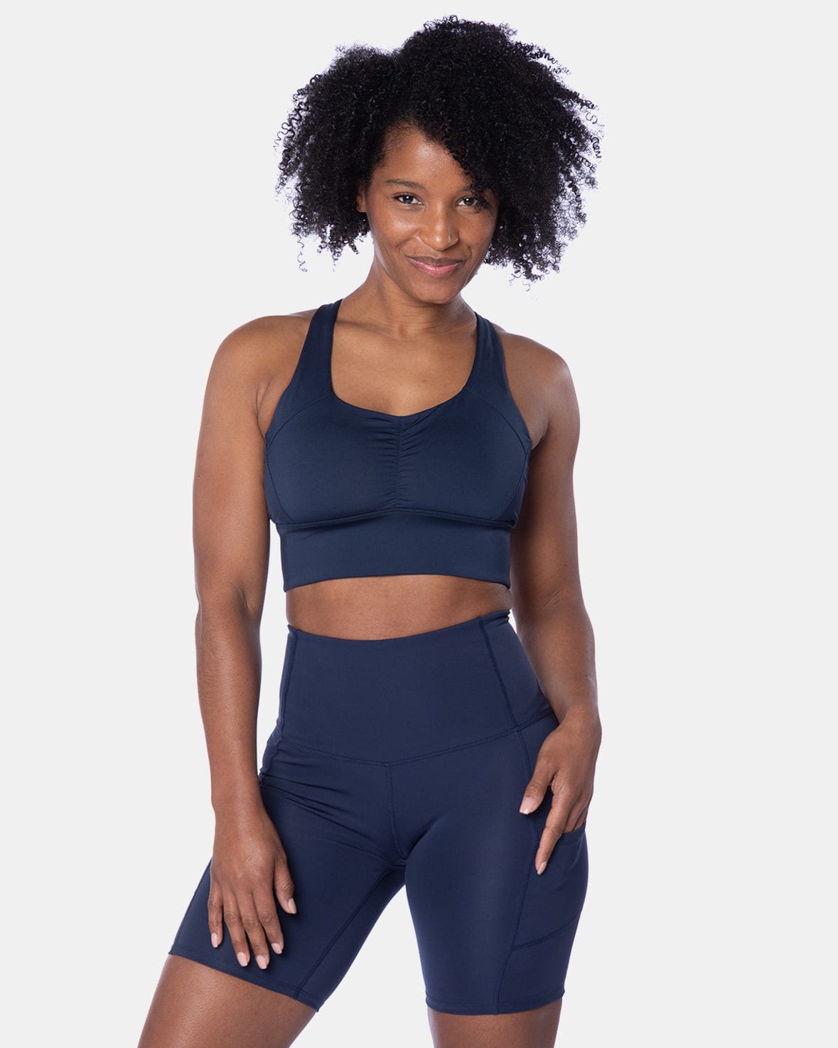 Hi Five High-Waisted Biker Short – Night Swim Navy-Handful-XS-Night Swim Navy-Urbanheer