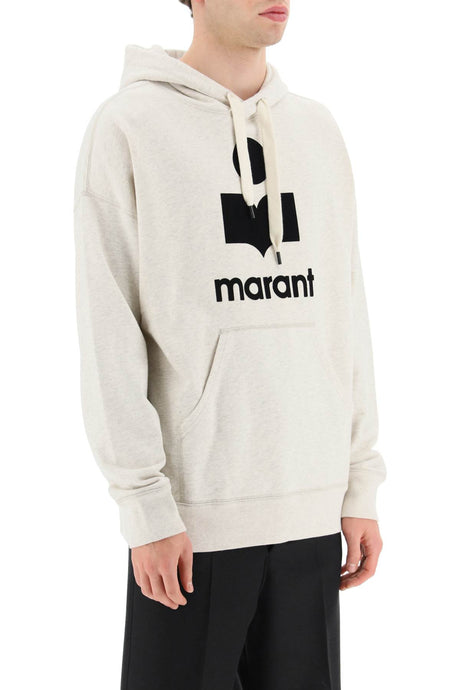 Marant 'miley' hoodie with flocked logo