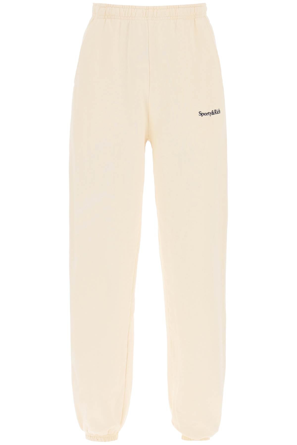 Sporty rich jogger pants with logo detail-Sporty & Rich-L-Urbanheer