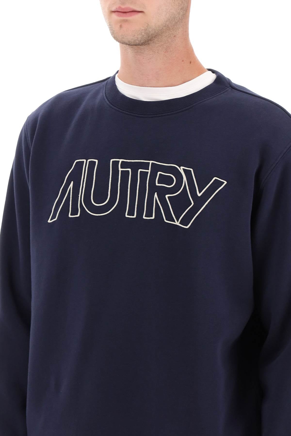 Autry crew-neck sweatshirt with logo embroidery-Autry-L-Urbanheer