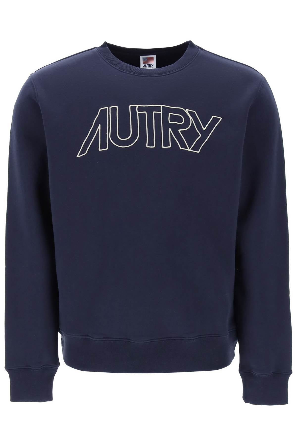 Autry crew-neck sweatshirt with logo embroidery-Autry-L-Urbanheer