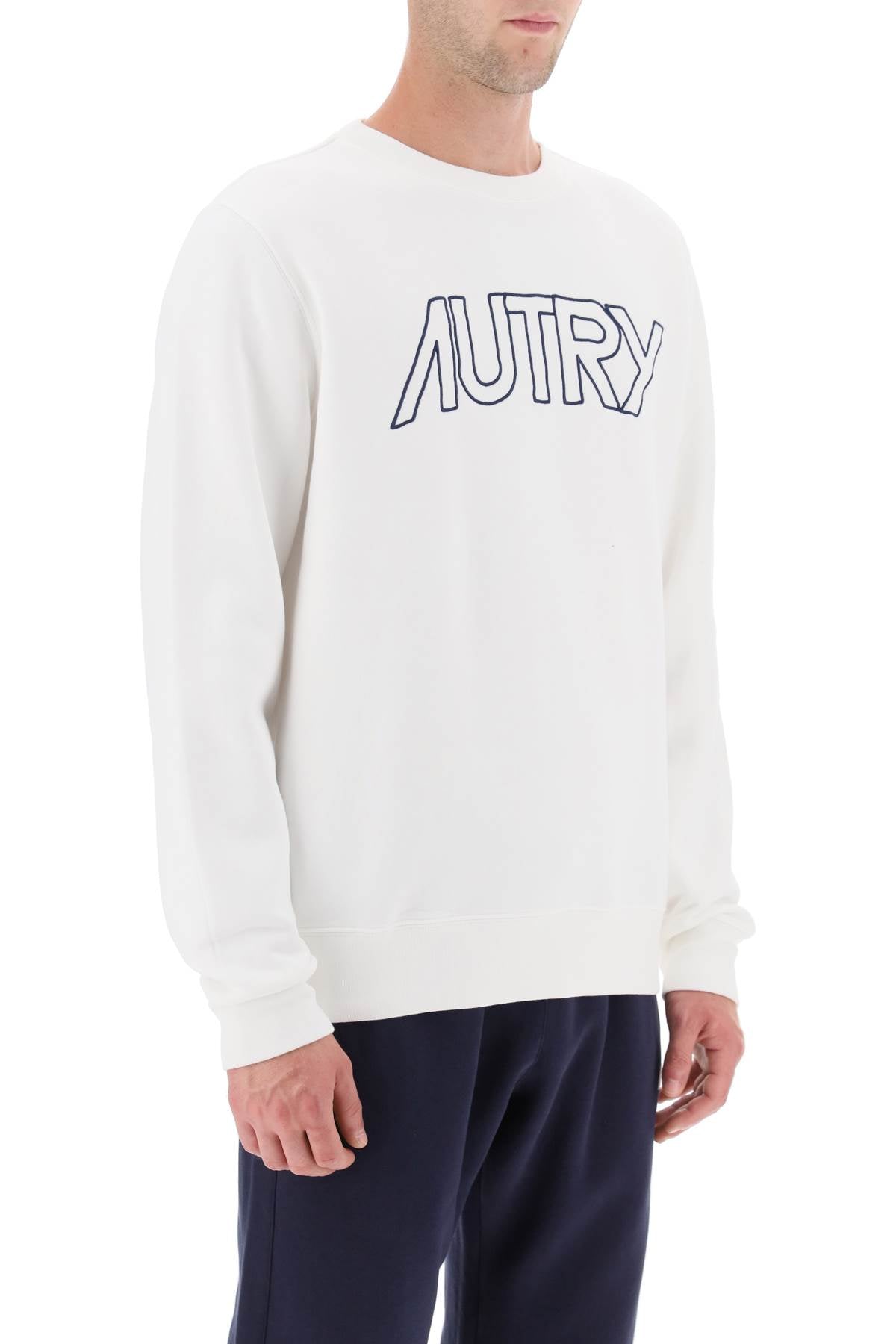 Autry crew-neck sweatshirt with logo embroidery-Autry-L-Urbanheer