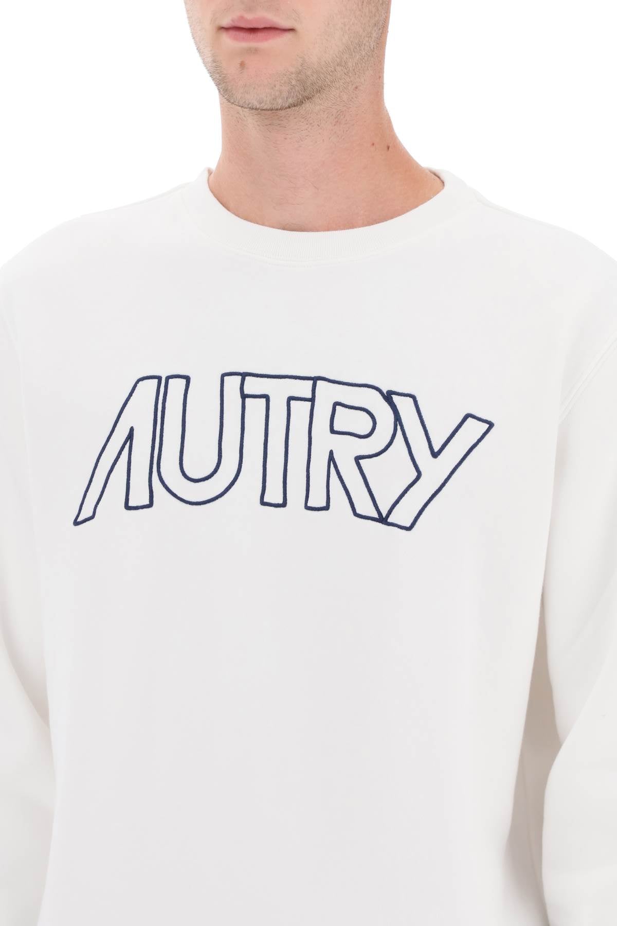 Autry crew-neck sweatshirt with logo embroidery-Autry-L-Urbanheer