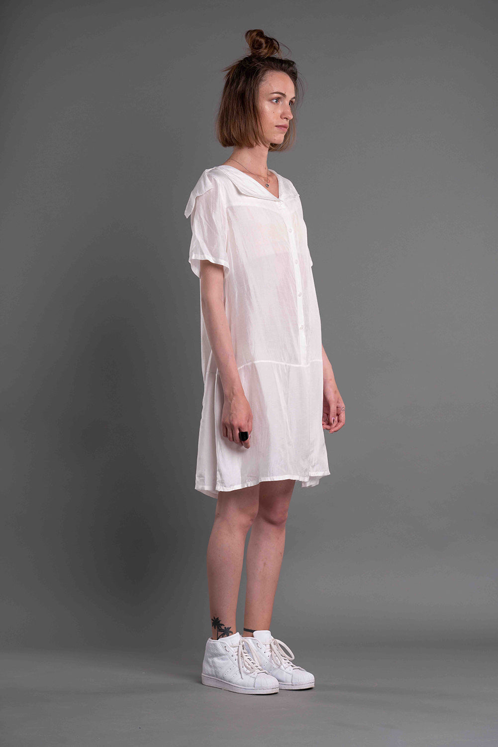 Sailor Dress-ANAGENESIS-XS-White-Urbanheer