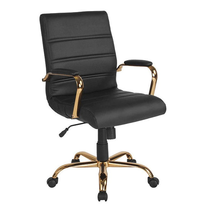Executive Office Chair-Office Chairs-Zo BlakHom-Black with Gold-Urbanheer