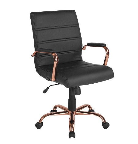 Executive Office Chair-Office Chairs-Zo BlakHom-Black with Rose Gold-Urbanheer