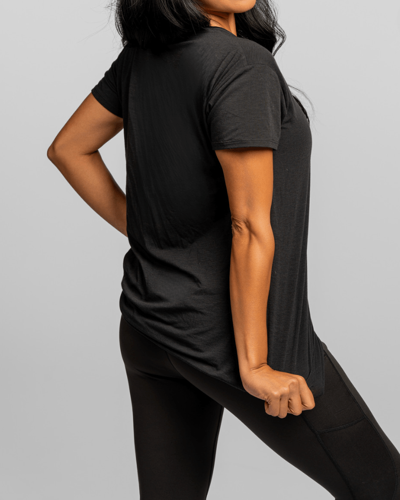 Hello Sunshine Upf V-Neck – Booya Black-Top - Hello Sunshine UPF V-Neck-Handful-XS-Booya Black-Urbanheer