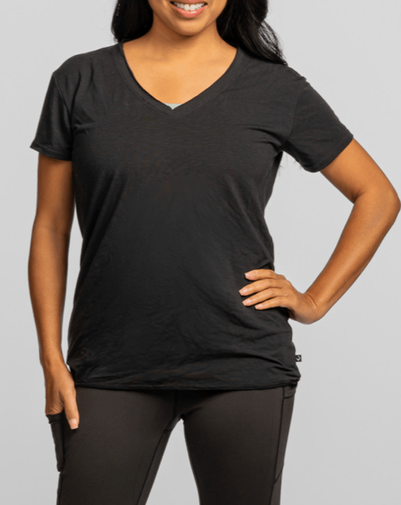 Hello Sunshine Upf V-Neck – Booya Black-Top - Hello Sunshine UPF V-Neck-Handful-M-Booya Black-Urbanheer