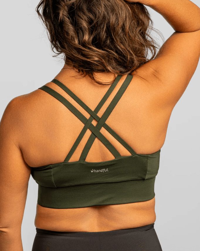 Double Down Bra – Junipher (Forest Green)-Bra - Double Down-Handful-S-JunipHer-Urbanheer