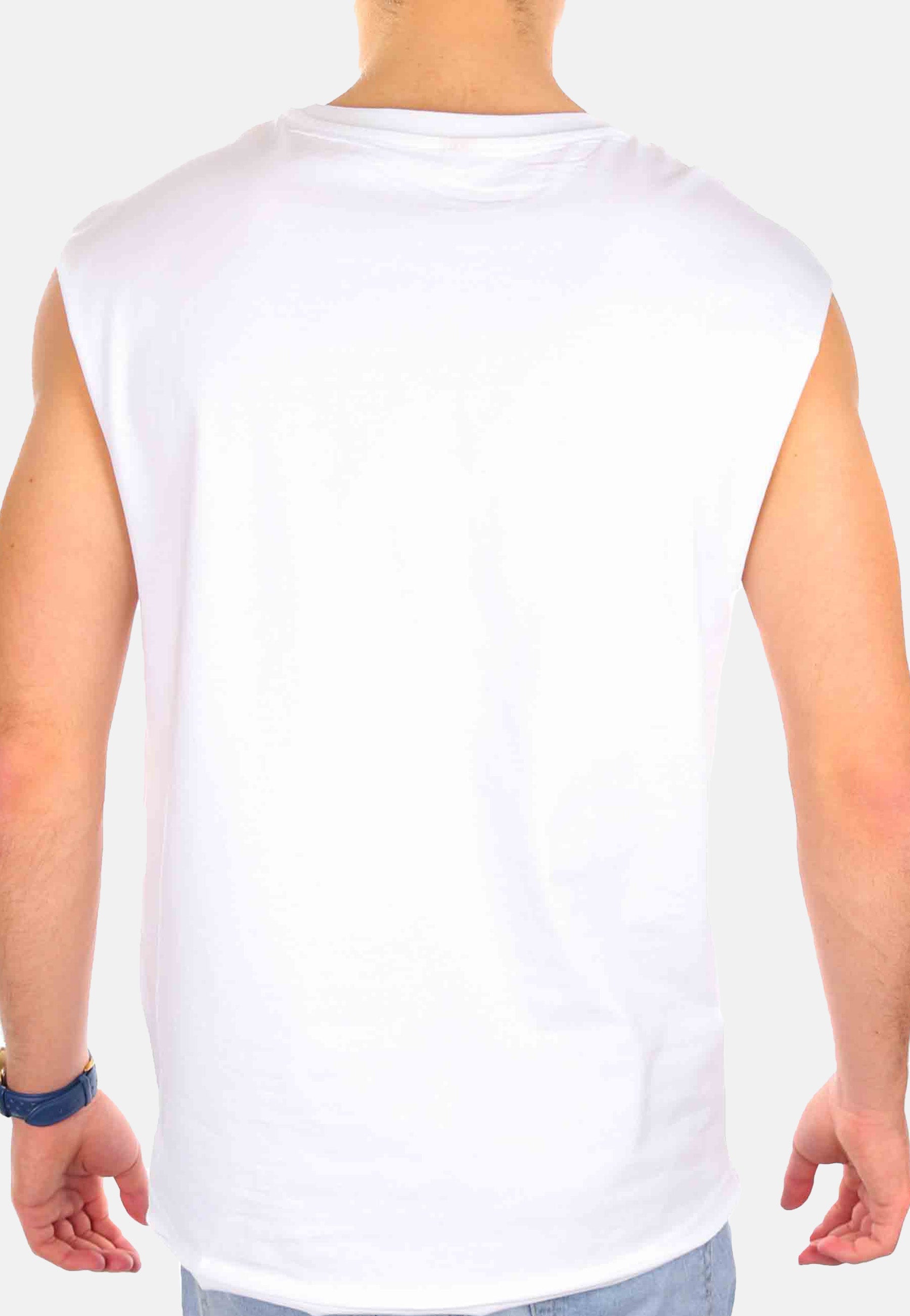 Sleeveless Tee ICON - white - Herren-Pear Juniper-White-L-Urbanheer