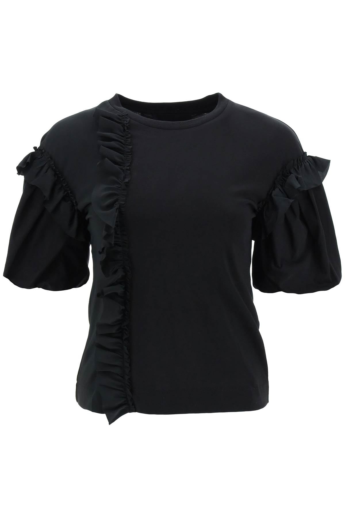Simone rocha ruffled jersey and organdie t-shirt-Simone Rocha-S-Urbanheer