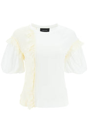 Simone rocha ruffled jersey and organdie t-shirt-Simone Rocha-M-Urbanheer