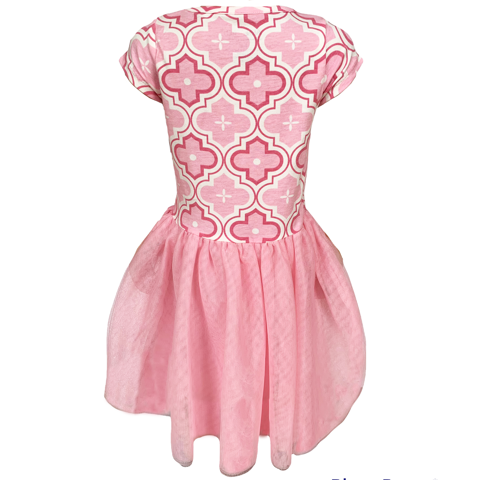 Annloren Girls Dress Pink Tulle & Pink Arabesque Easter Party Dress-AnnLoren-2-3T-Urbanheer