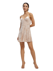 Tied Back Mini Velvet Dress-Lattelier-S-Urbanheer