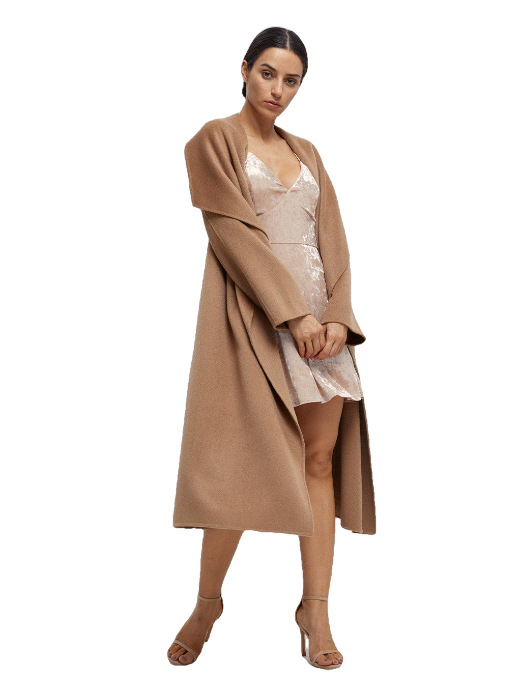 Tied Back Mini Velvet Dress-Lattelier-S-Urbanheer