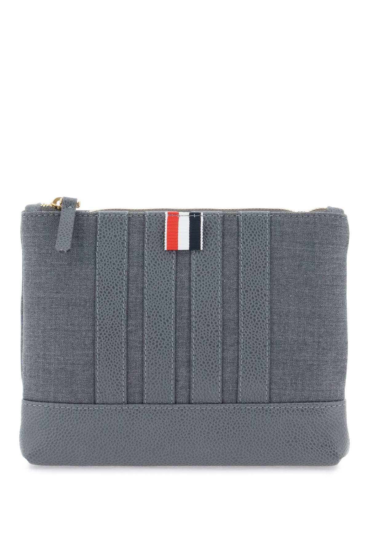 Thom browne wool 4-bar small pouch-Thom Browne-Urbanheer