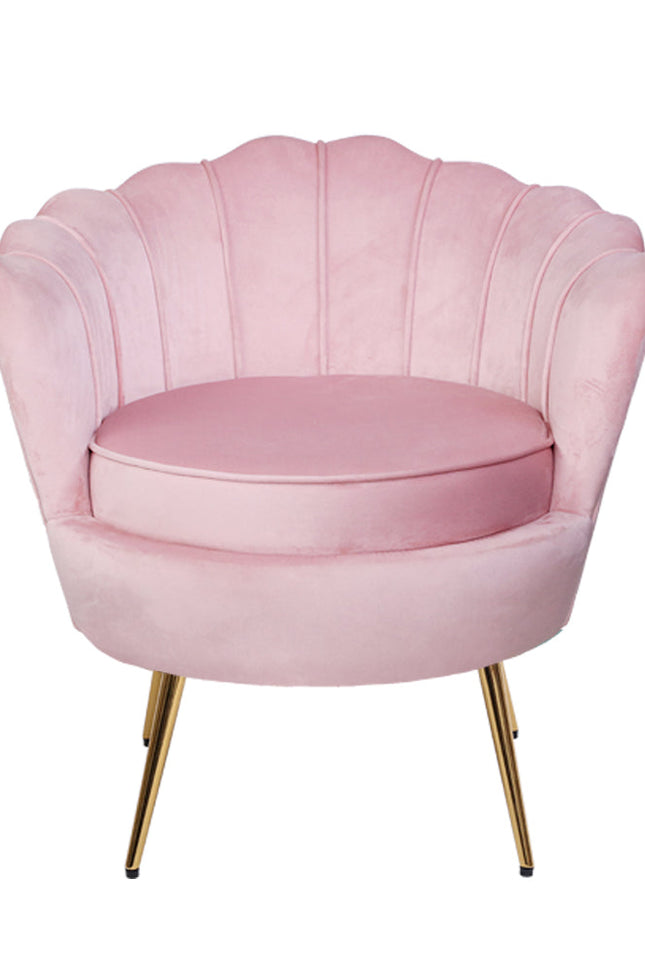 Artiss Armchair Lounge Chair Accent Armchairs Retro Single Sofa Velvet Pink-Artiss-Urbanheer