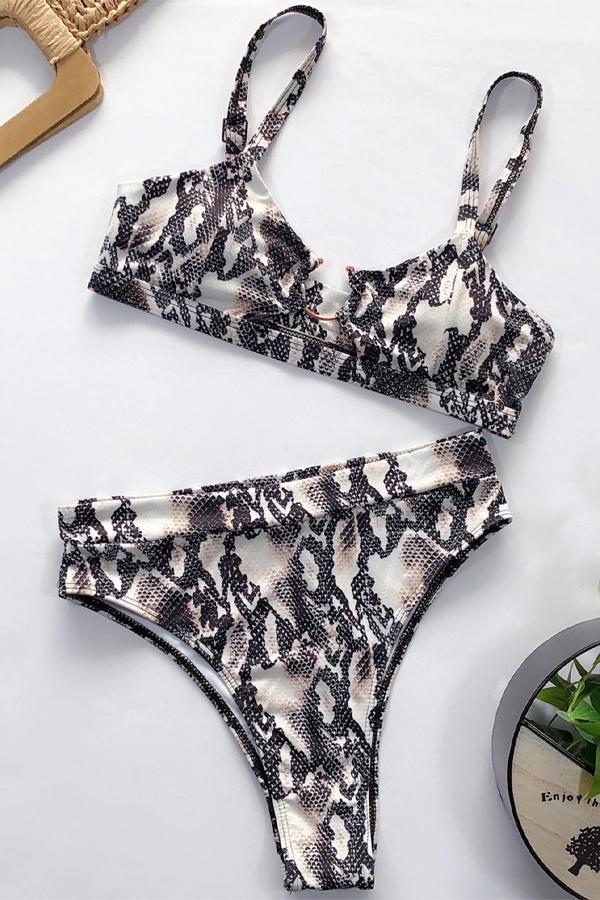 Glamorous High Waisted Bikini-UHXSW-SNAKE-LARGE-Urbanheer