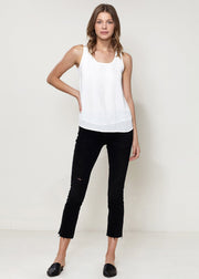 Embellished Accent Sleeveless Top In Ivory-Lemon Hera-L-Urbanheer