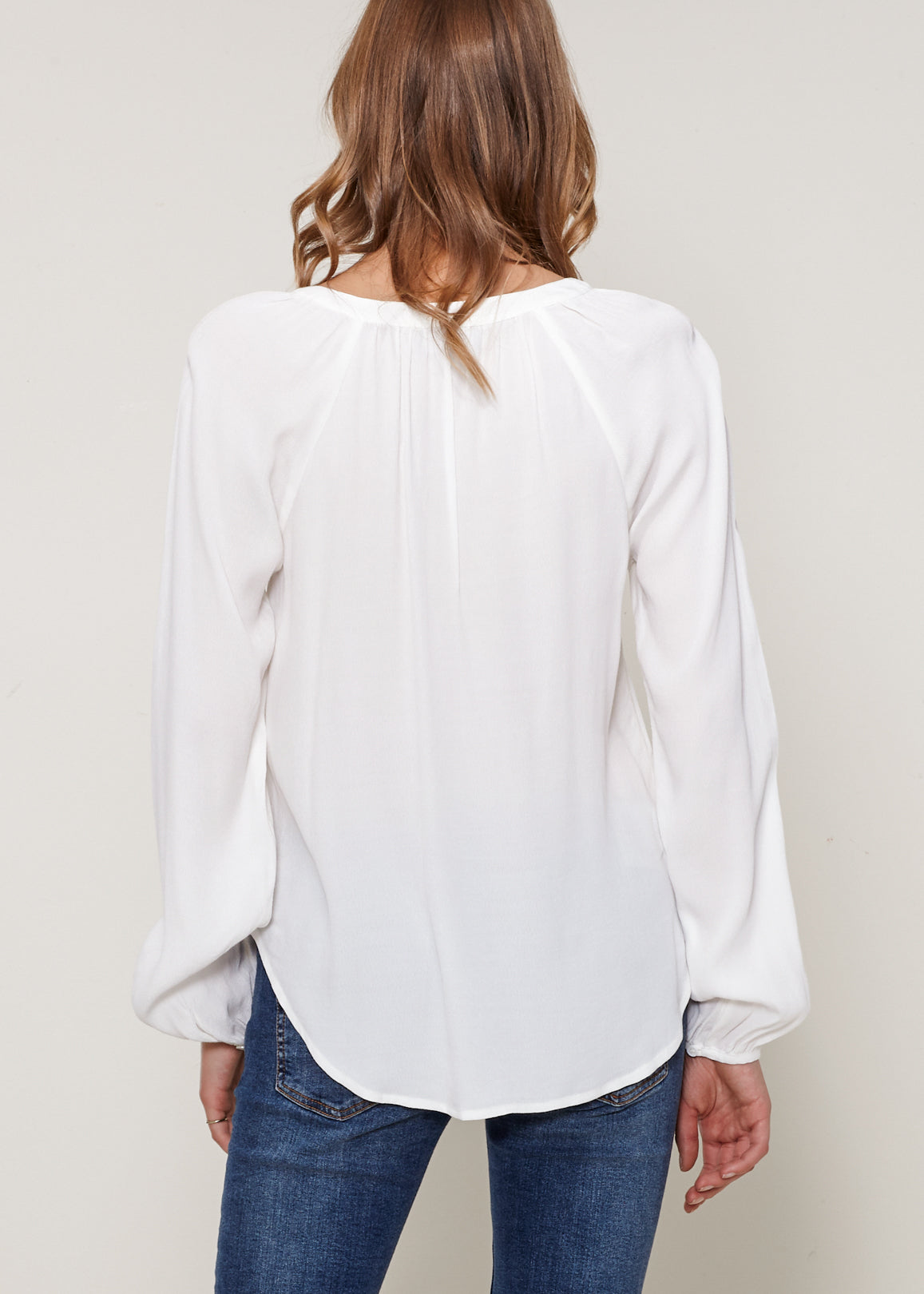Women's Lace Up Blouse-Lemon Hera-L-Ivory-Urbanheer