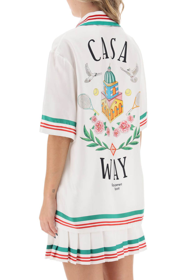 Casablanca casa way silk bowling shirt