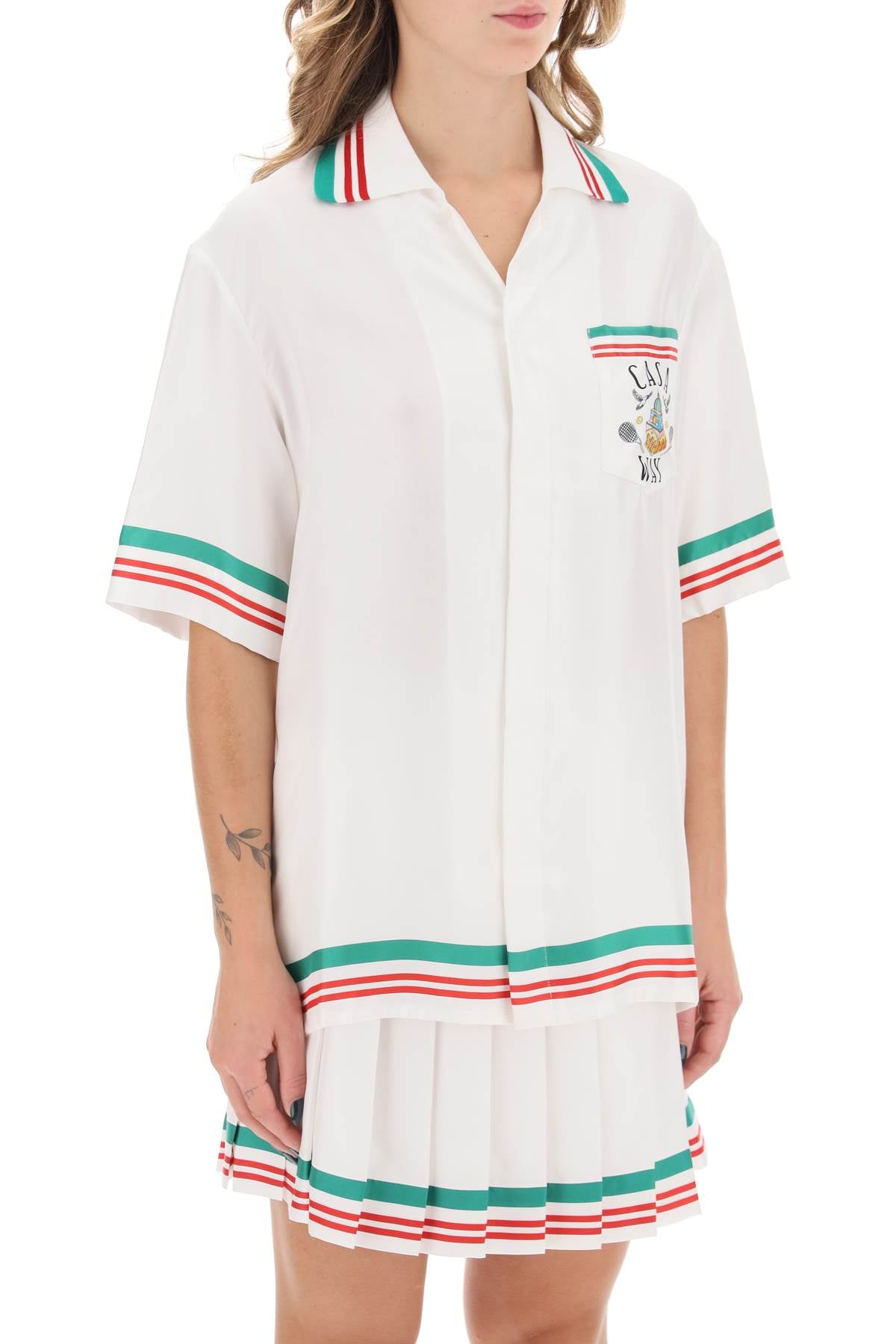 Casablanca Casa Way Silk Bowling Shirt-Casablanca-M-Urbanheer
