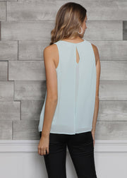 Women'S Sleeveless Slit Blouse-Lemon Hera-L-Cream-Urbanheer