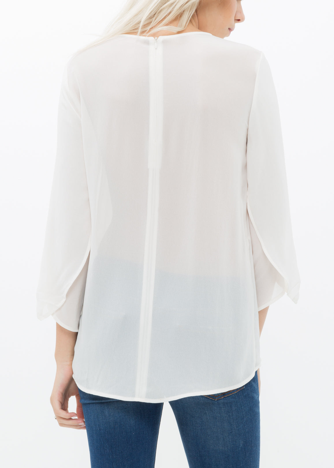 Women's Cross Hem Blouse-Lemon Hera-L-Blush-Urbanheer