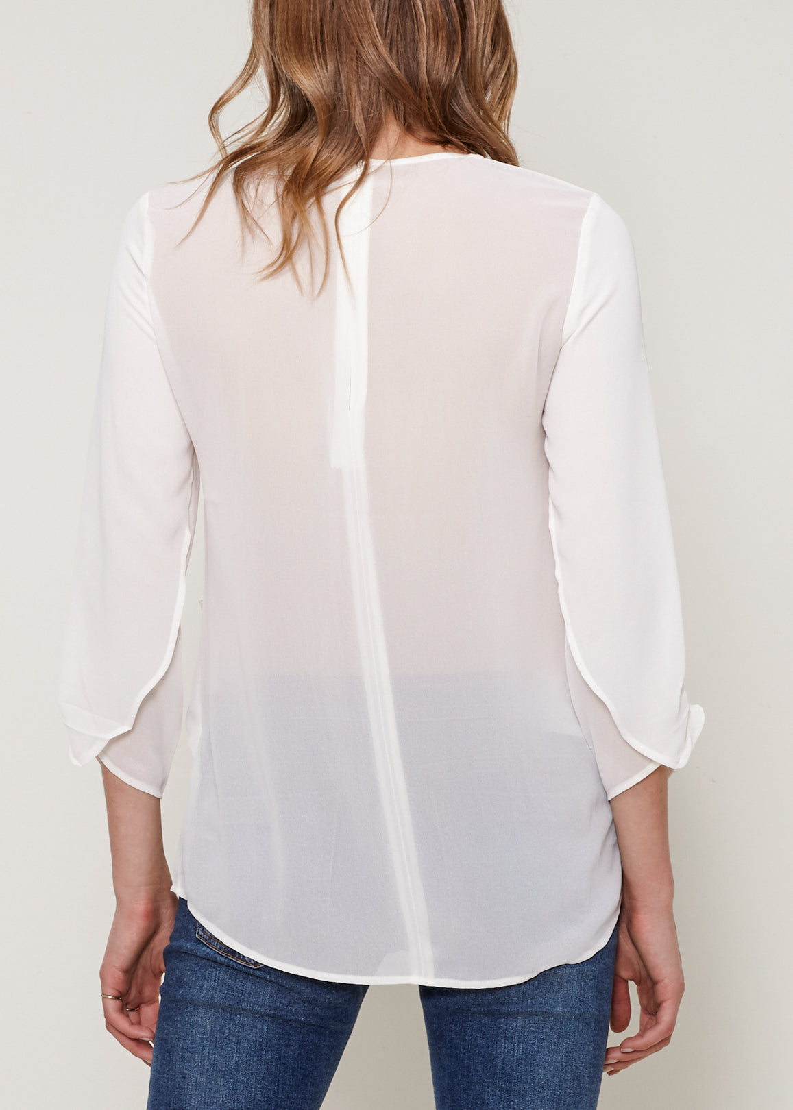 Women's Cross Hem Blouse-Lemon Hera-L-Blush-Urbanheer
