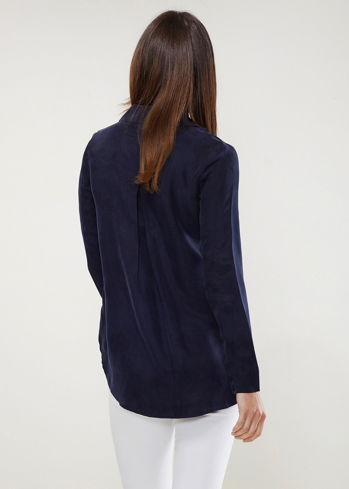 Women'S Zip Up Shirt Blouse In Midnight Pool-Lemon Hera-L-Urbanheer