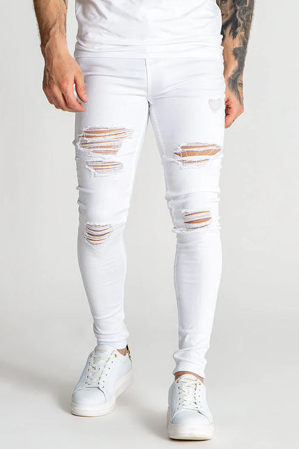 White Core Destroyed Jeans-Clothing - Men-Gianni Kavanagh-Urbanheer