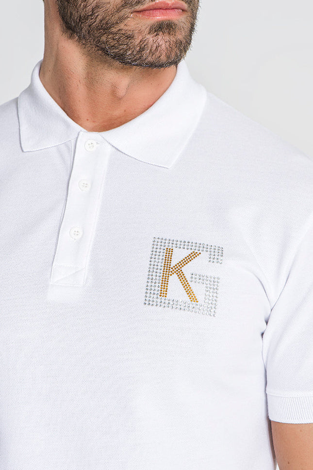 White Carats Men'S Crystals Polo T-Shirt-Gianni Kavanagh-Urbanheer