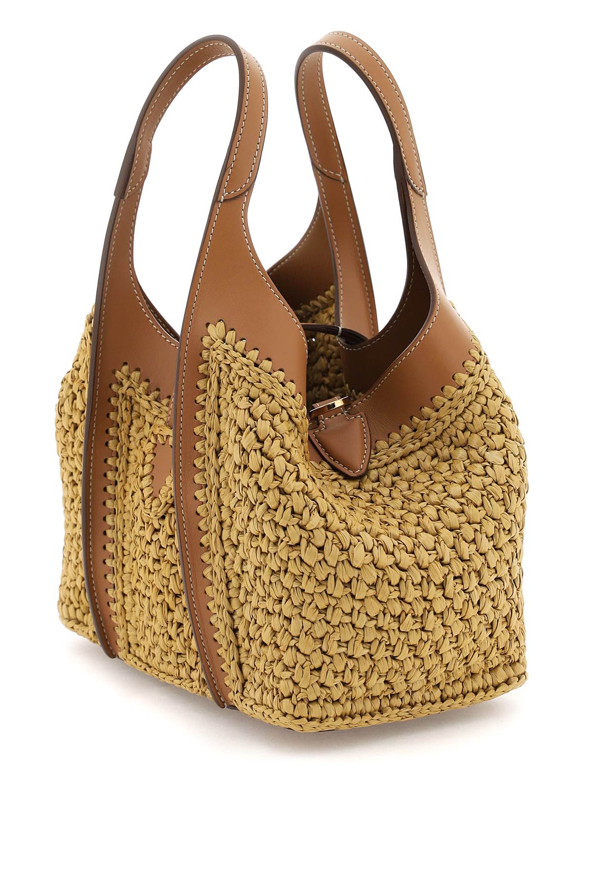 Tod'S Rafia T Timeless Tote Bag-Tod'S-Urbanheer