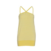 Strappy Striped Mini Dress In Yellow-Dresses-Conquista-S-Urbanheer