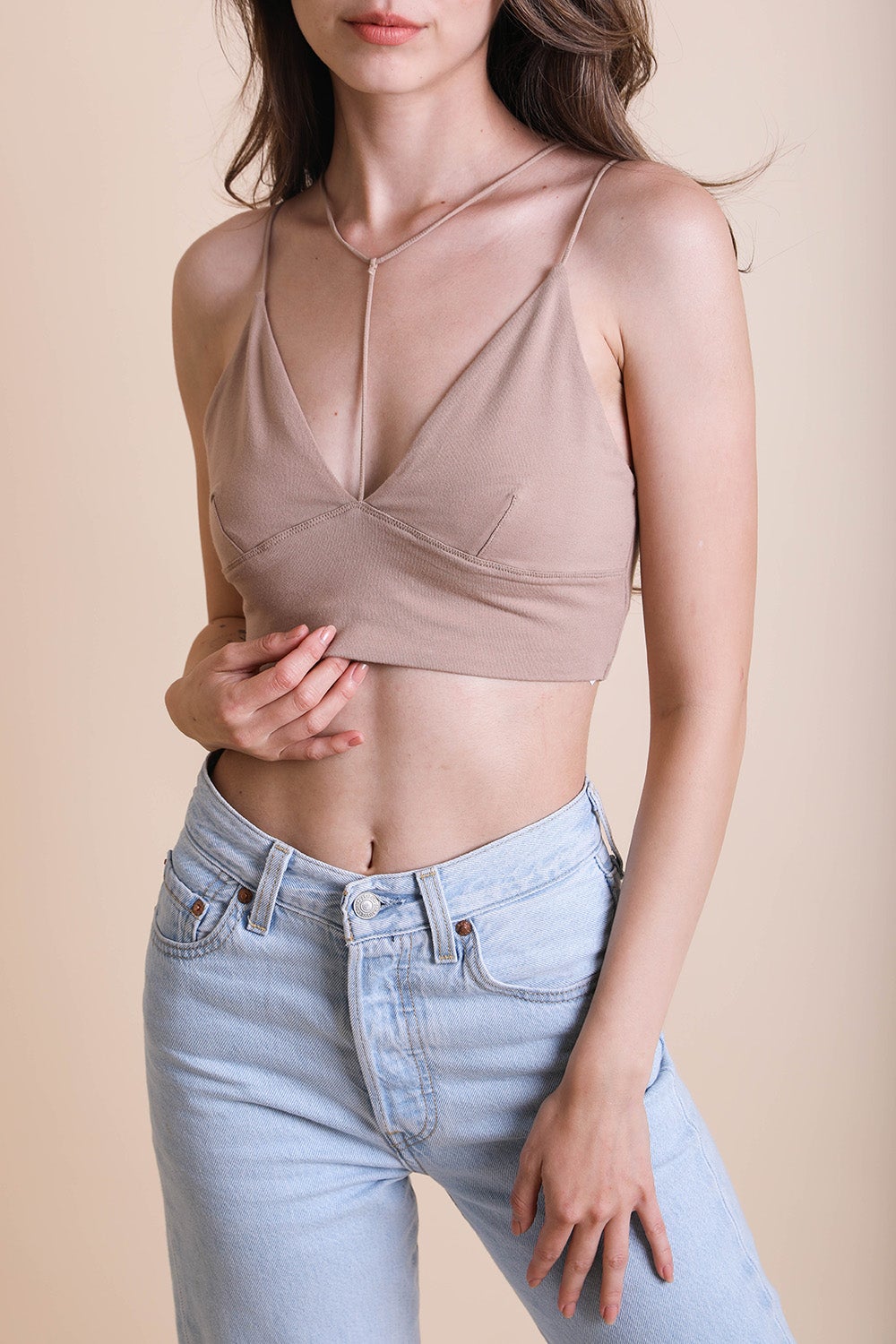 Y-Neck Plunge Crop Top-Periwinkle Aether-Large-Black-Urbanheer